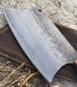 Damascus Pit Master Cleaver #2